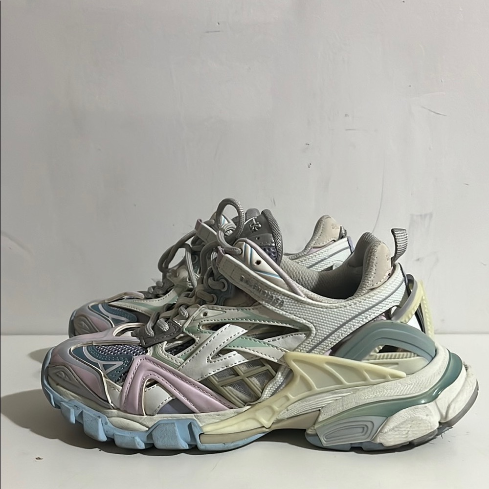 Balenciaga Track 2 Sneakers In Multicolor Nylon Athletic Shoes Sneakers Size 39 - Picture 1 of 13